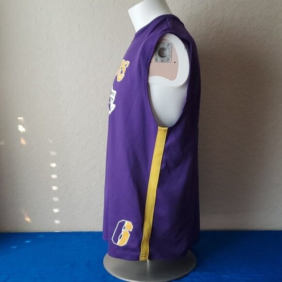 NBA Los Angeles Lakers 6 James Muscle Tank Jersey Men's Size XL - Picture 3 of 8